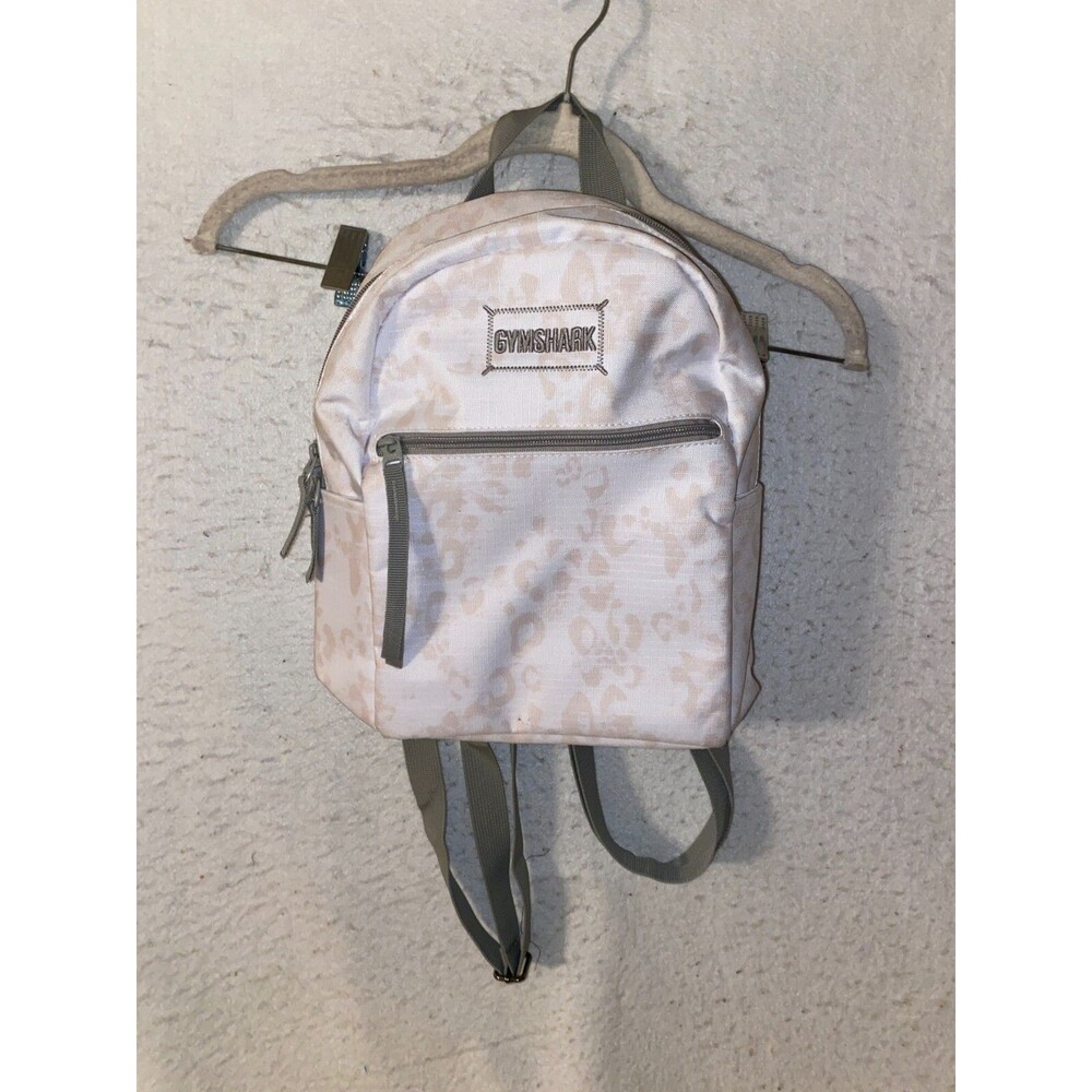 Gymshark Everyday Mini Backpack White 12”H x 9”W x 4”D Side Pockets Bag Pack